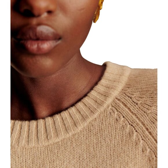 SEZANE Jason Jumper Natural Beige Yak Wool Sweater $210 Like New M - Picture 3 of 5